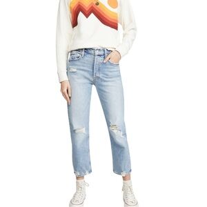 Mother Superior The Tomcat Distressed Straight Leg Jeans In The Confession 26